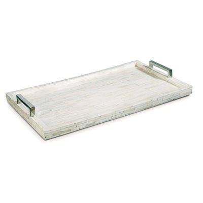 Regina Andrew White Bone and Nickel Tray