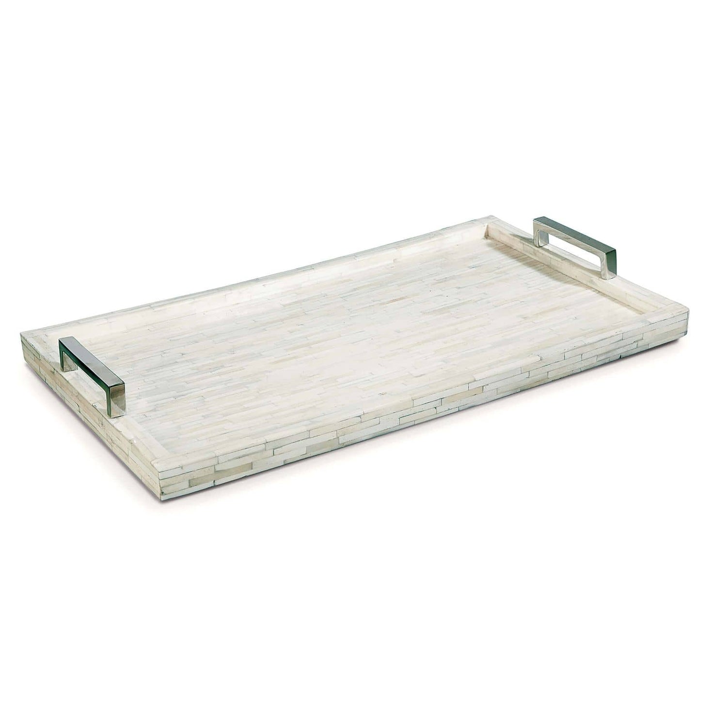 Regina Andrew White Bone and Nickel Tray