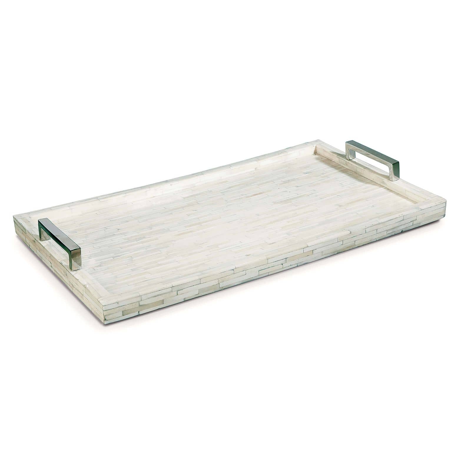 Regina Andrew White Bone and Nickel Tray