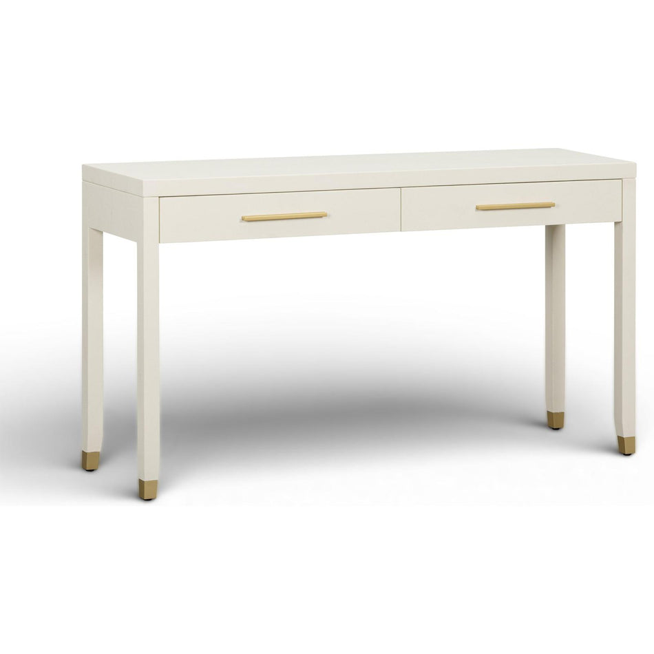 TOV Furniture Dani Cream Faux Shagreen 2-Drawer Console Table