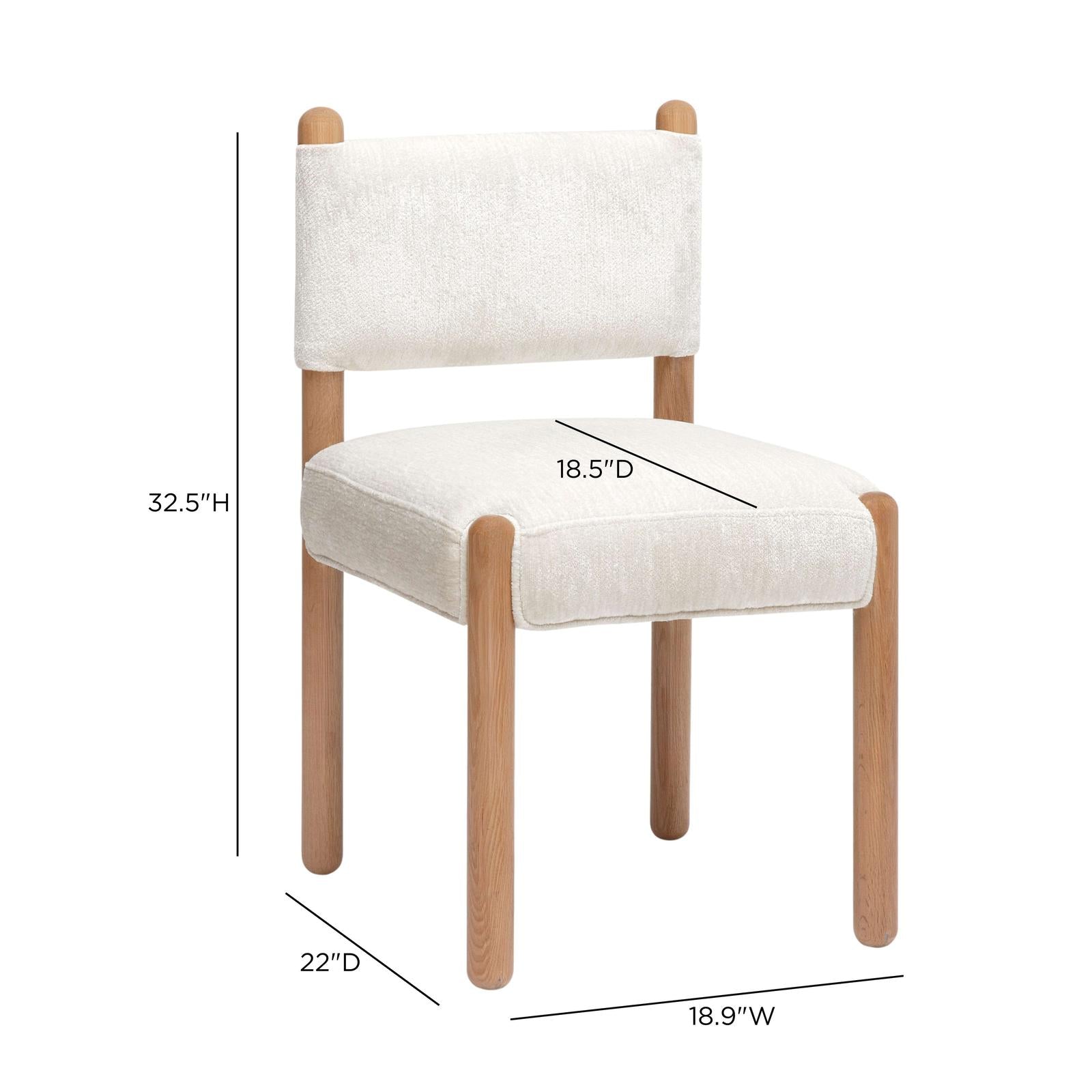 TOV Furniture Bruno Thick Performance Chenille Straight Back Dining Chair