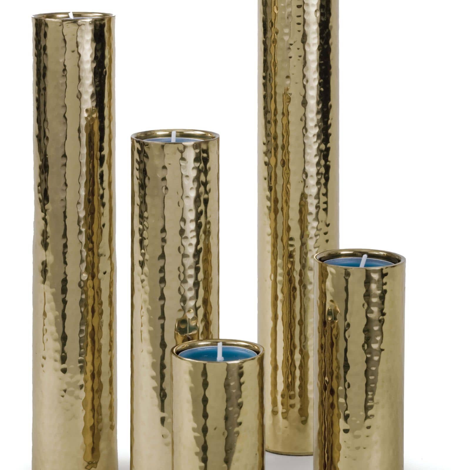 Hammered Bud Vase Set
