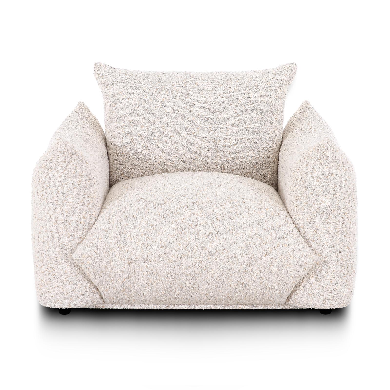 TOV Furniture Saint Tropez Nubby Fabric Armchair in Sand