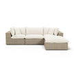 TOV Furniture Cali 4-Piece Performance Fabric & Wicker Outdoor Sectional