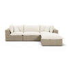 TOV Furniture Cali 4-Piece Performance Fabric & Wicker Outdoor Sectional