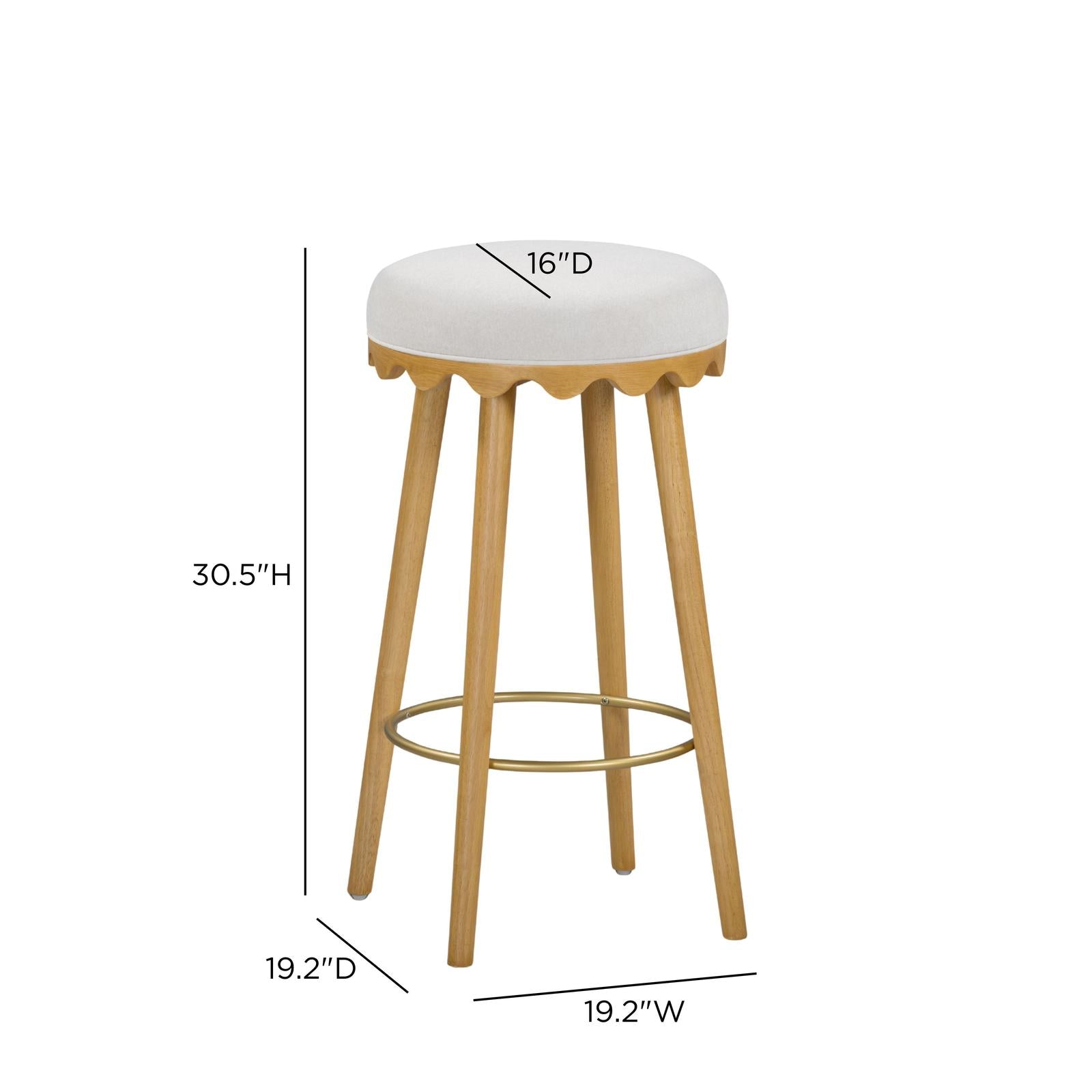 TOV Furniture Oodle Performance Vegan Mohair Bar Stool
