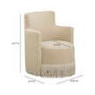 TOV Furniture Passe Tasseled Velvet Swivel Accent Chair