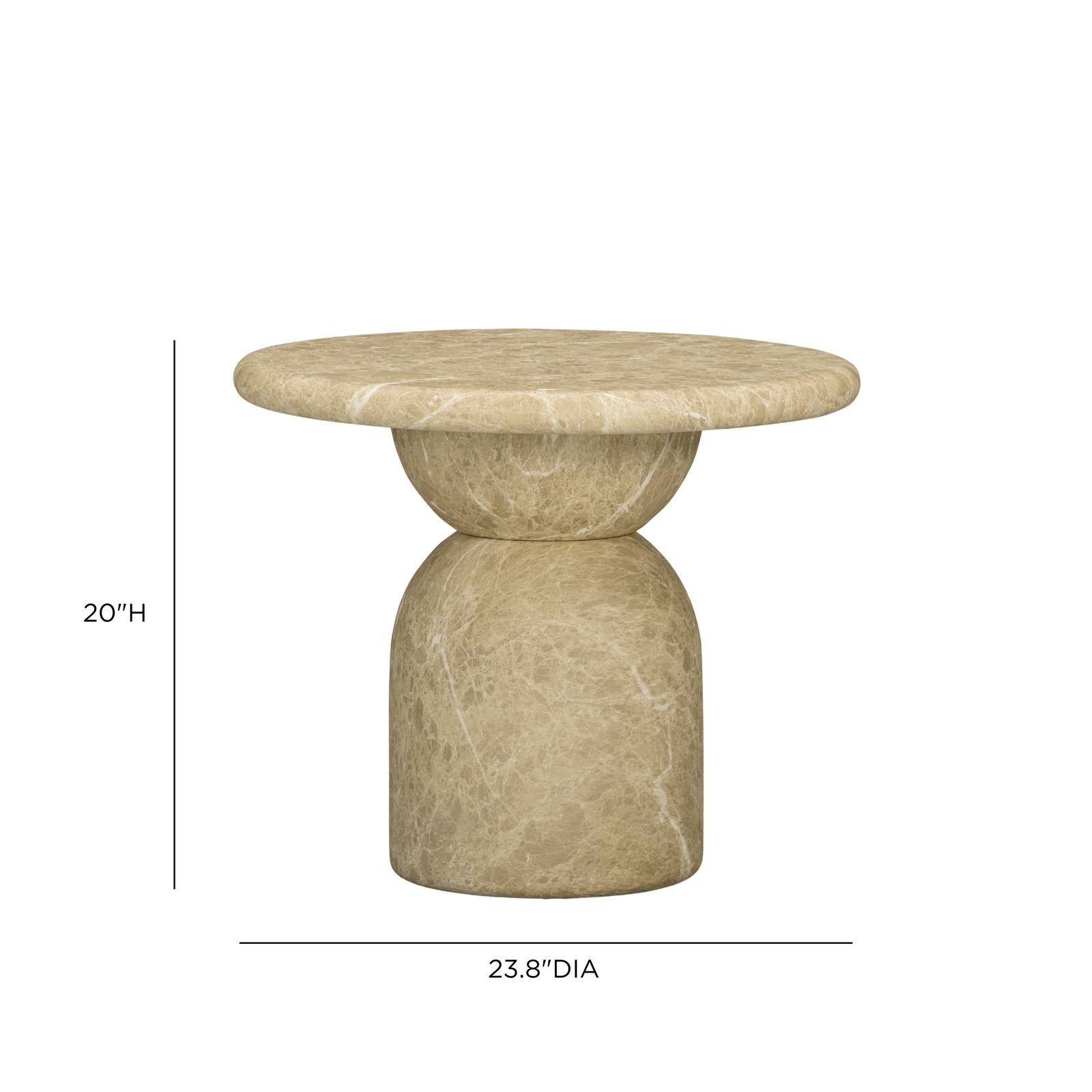 TOV Furniture Cynthia Concrete Indoor/Outdoor Side Table