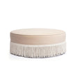 TOV Furniture Tassy Tasseled Round Ottoman