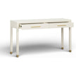 TOV Furniture Dani Cream Faux Shagreen 2-Drawer Console Table