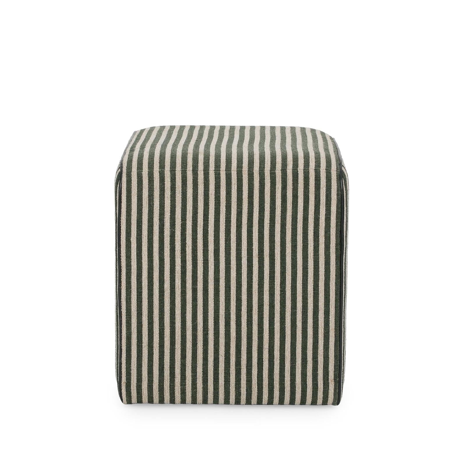 TOV Furniture Byron Square Cotton Jute Ottoman