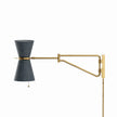Gable Antique Natural Brass Swing Arm Sconce