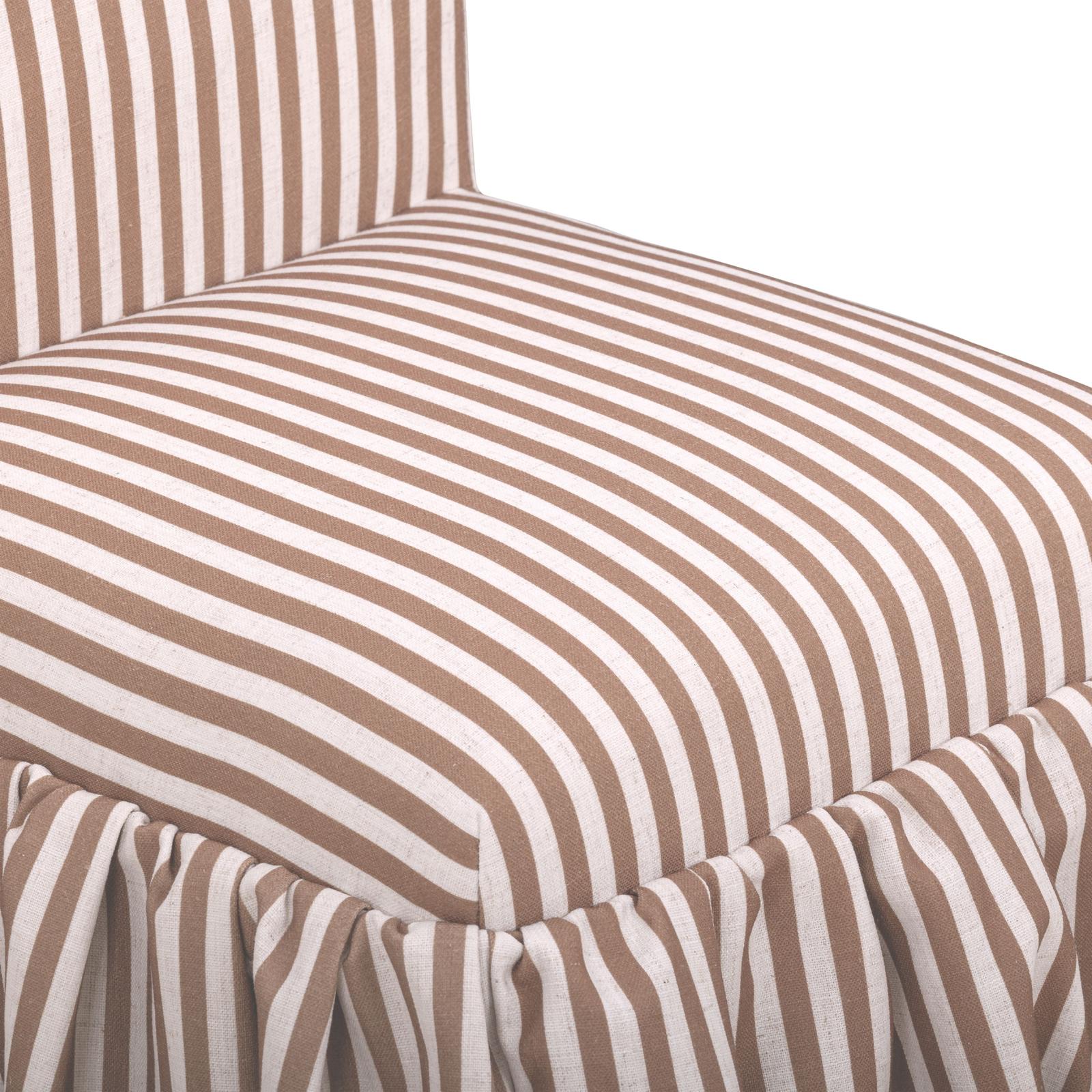 TOV Furniture Gertrude Striped Performance Linen Skirted Dining Chair