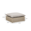 TOV Furniture Cali Performance Fabric & Wicker Outdoor Modular Components