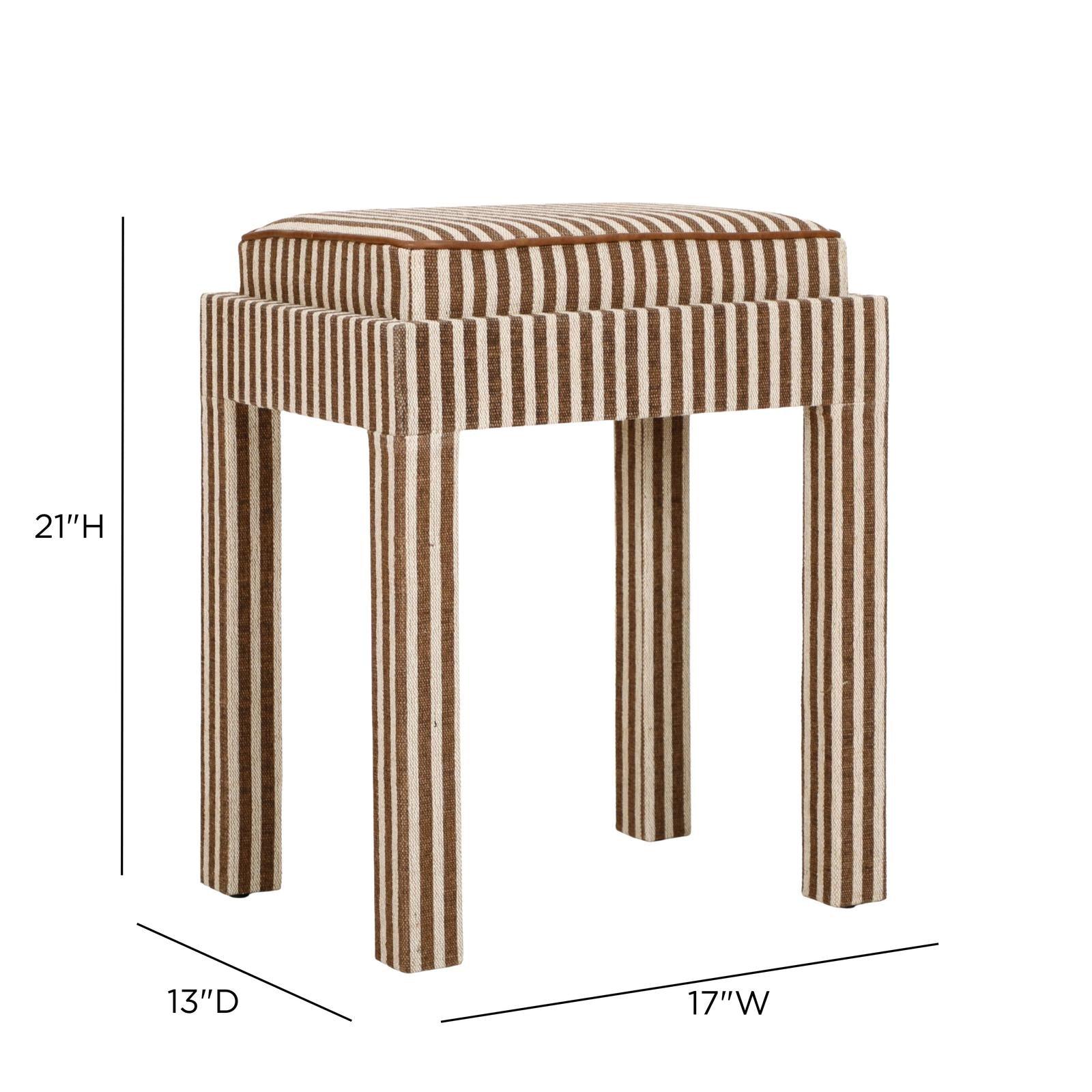 TOV Furniture Kora Cotton Jute Contract-Grade Accent Stool