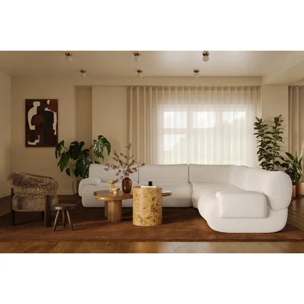 TOV Furniture Zenith 5-Piece Contract-Grade Upcycled Fabric Modular L-Sectional
