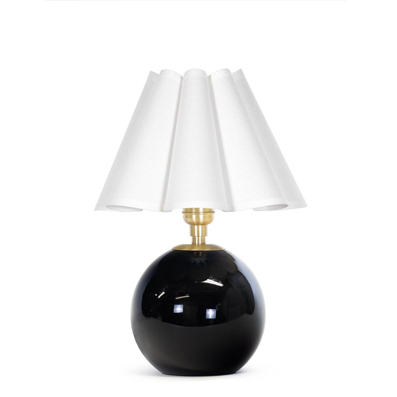 Giorgio Black Natural Brass Glass Mini Lamp