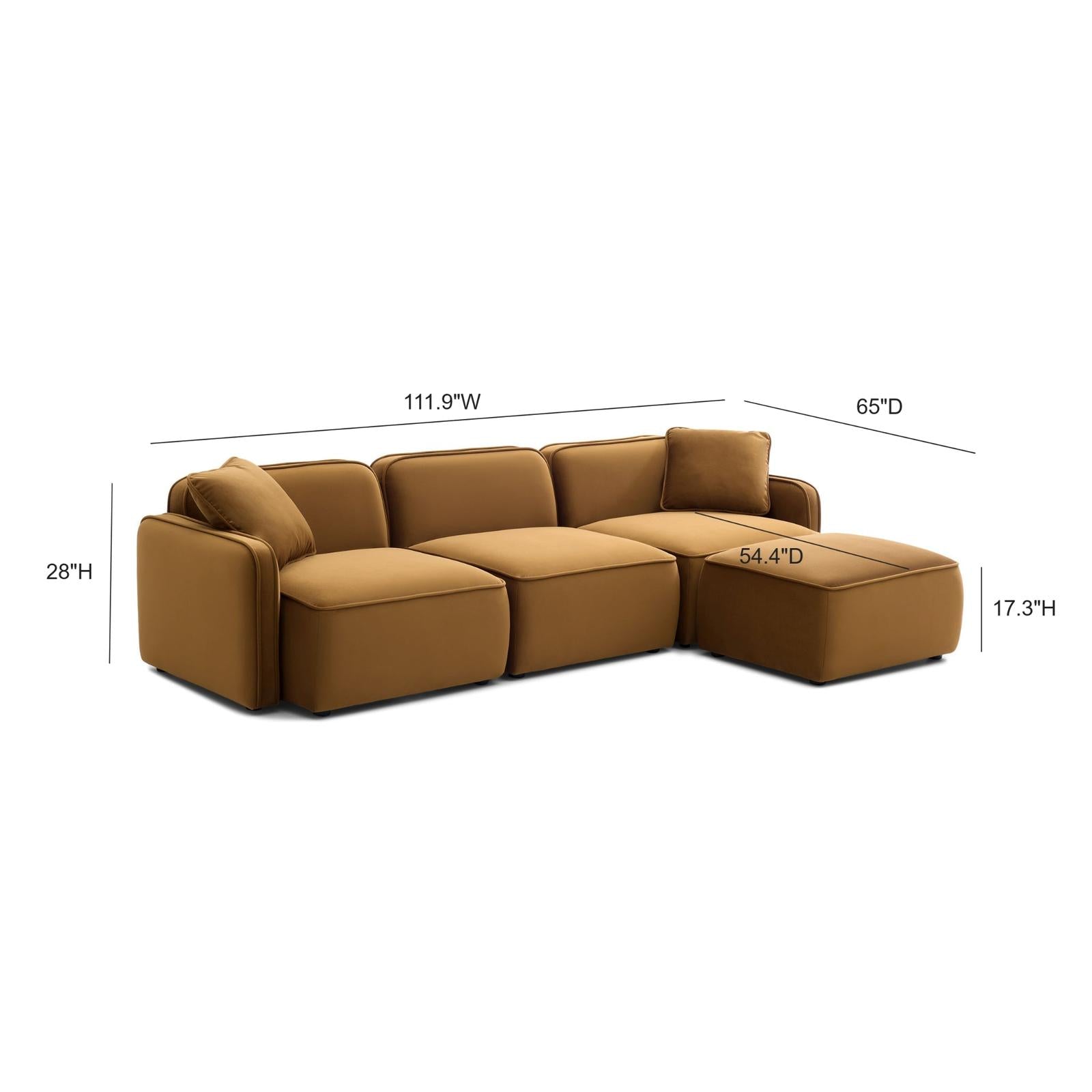 TOV Furniture Travie 4-Piece Modular Sectional