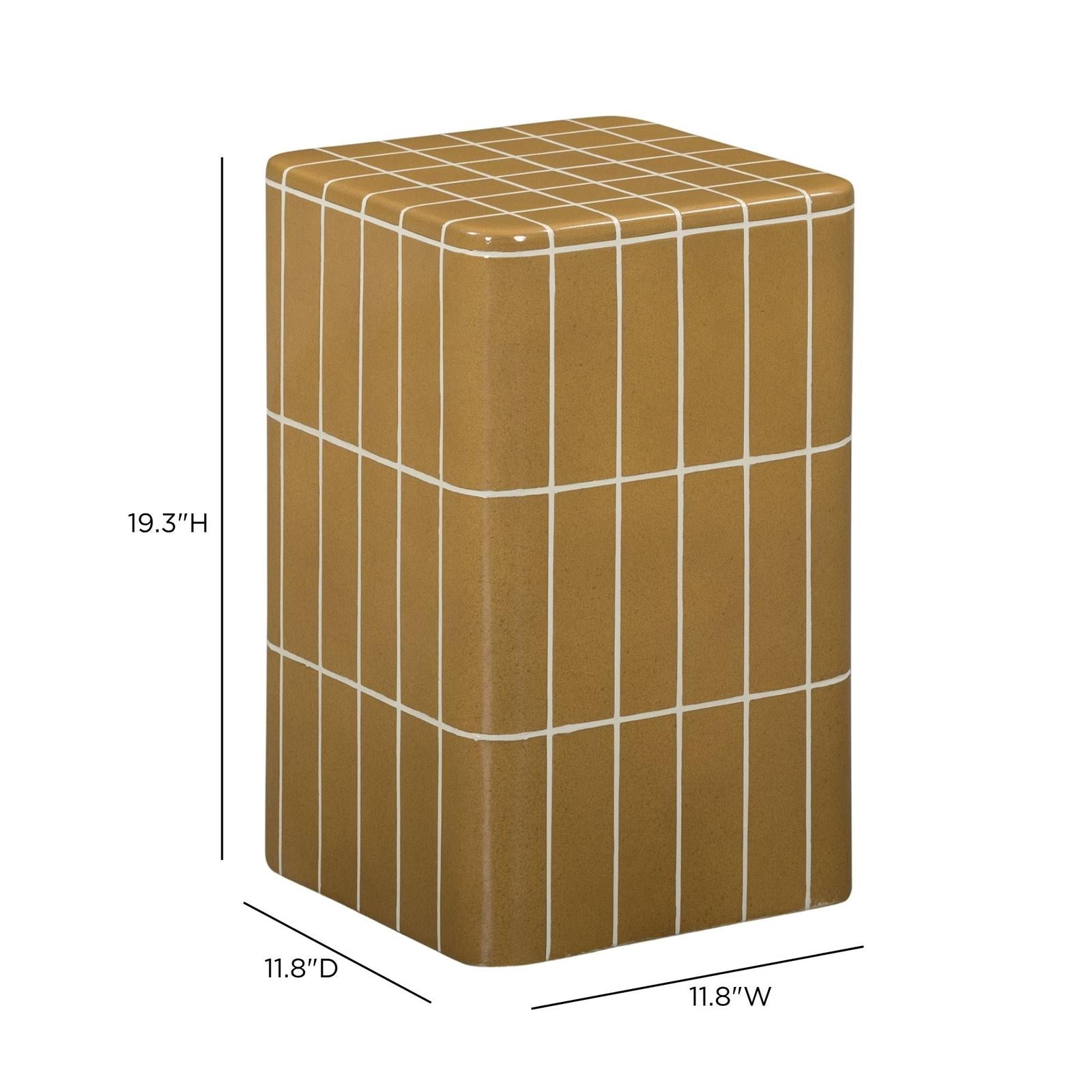 TOV Furniture Tatiana Square Concrete Indoor/Outdoor Side Table