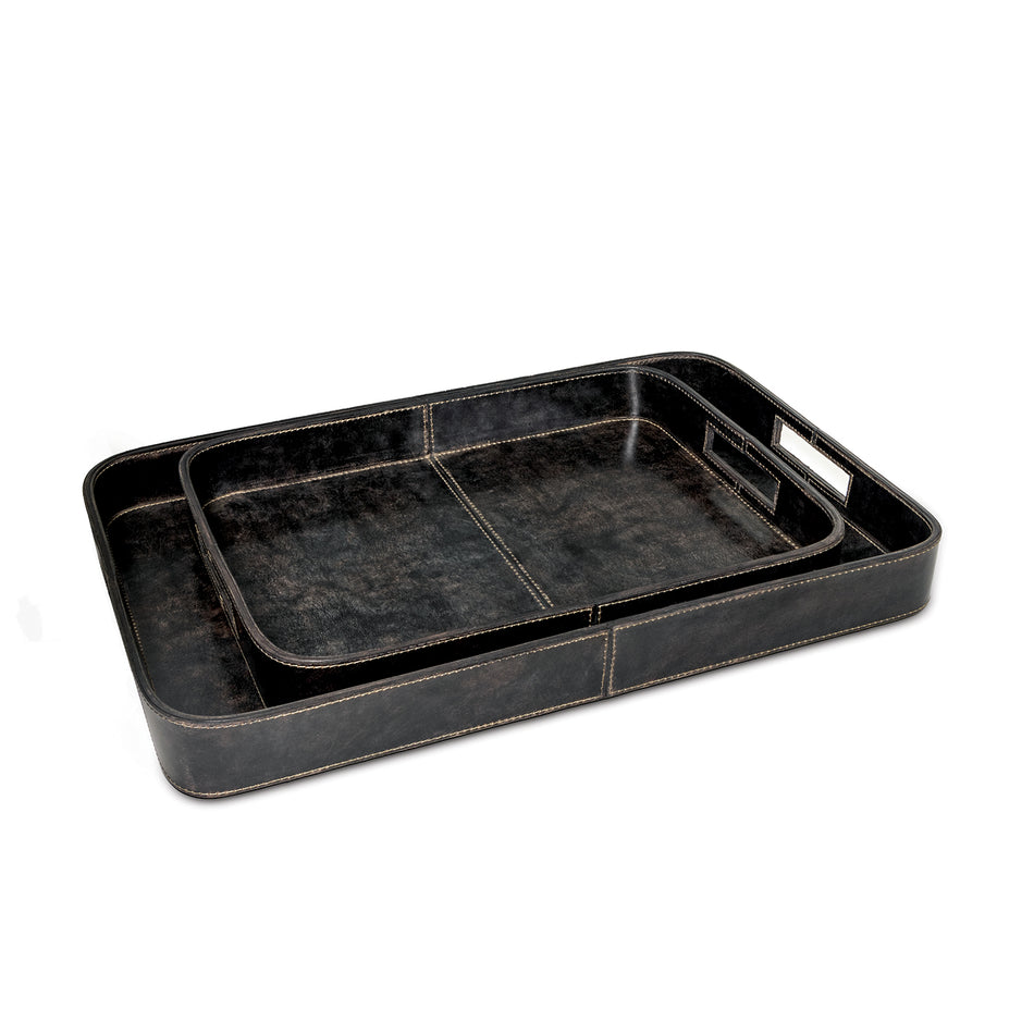 Regina Andrew Derby Leather Tray Set