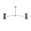Gable Antique Natural Brass Linear Chandelier