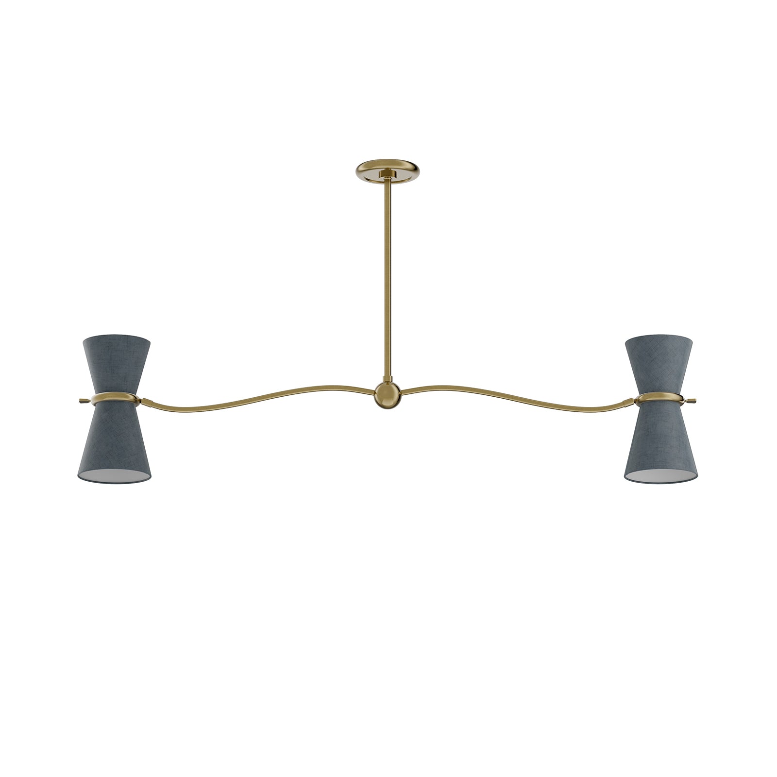 Gable Antique Natural Brass Linear Chandelier