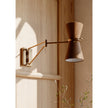 Gable Antique Natural Brass Swing Arm Sconce