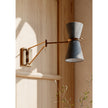 Gable Antique Natural Brass Swing Arm Sconce