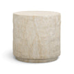 TOV Furniture Roxanne Faux Travertine Indoor/Outdoor Concrete Side Table