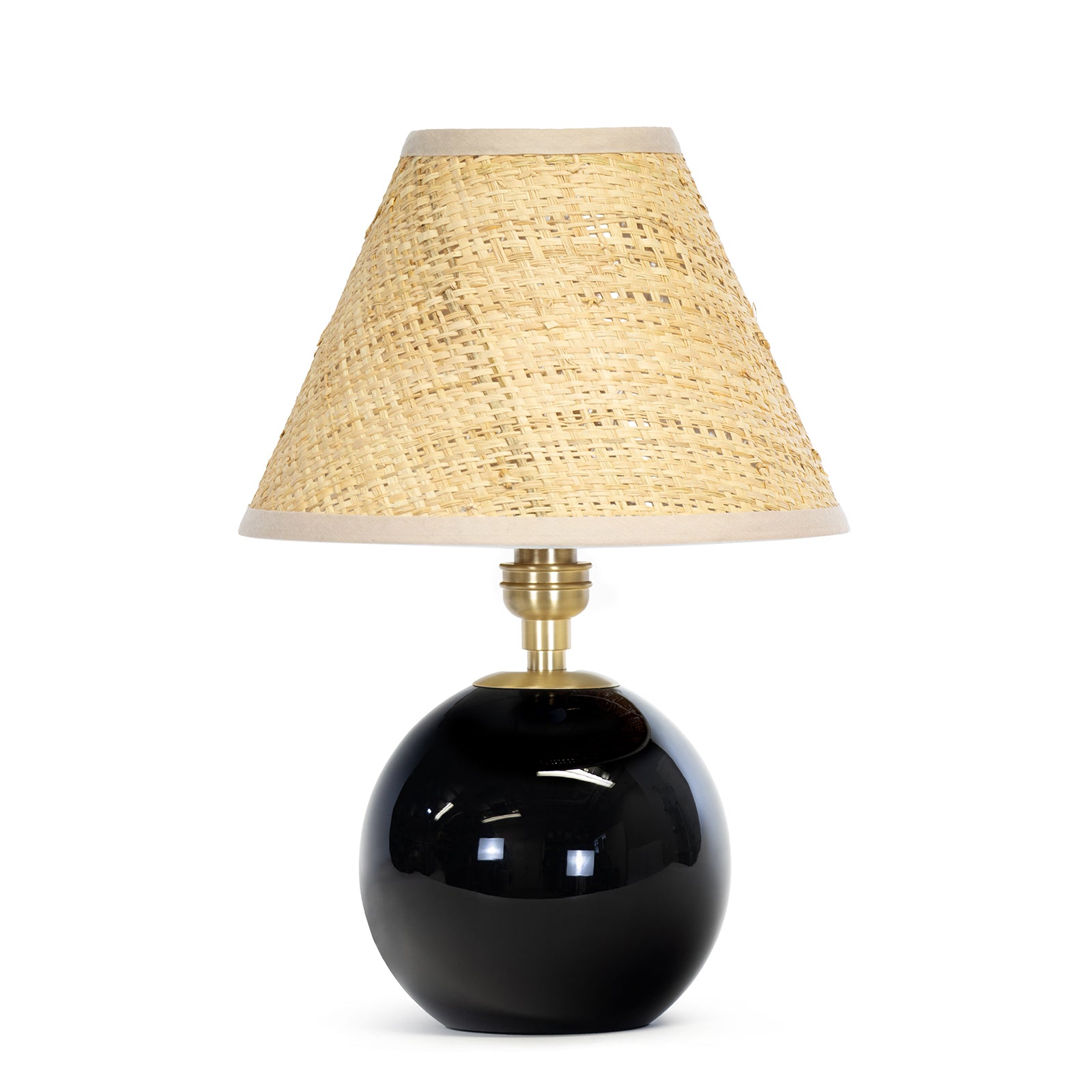 Giorgio Black Natural Brass Glass Mini Lamp