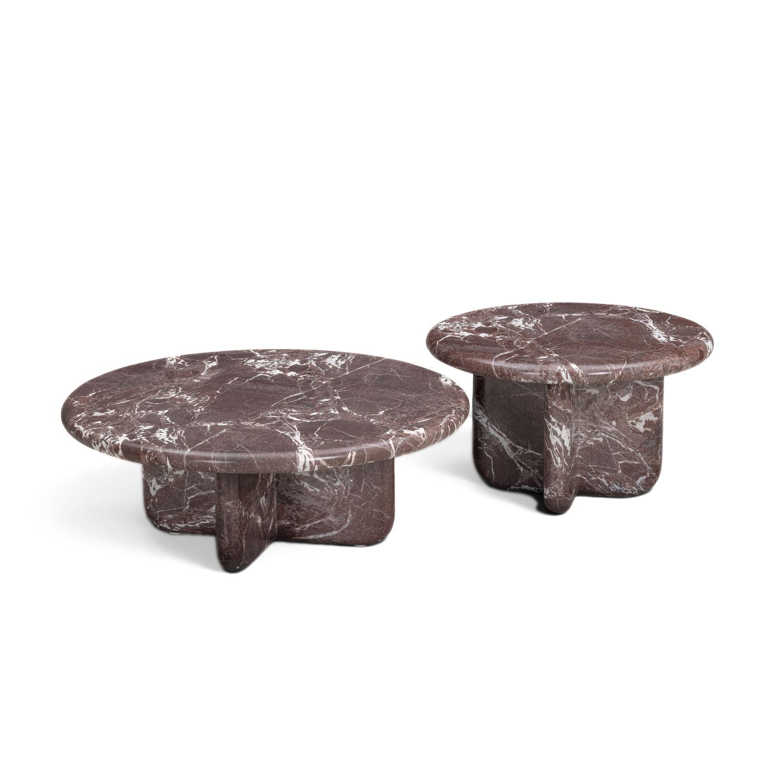 TOV Furniture Juju 2-Piece Faux Marble Indoor/Outdoor Nesting Coffee Table Set
