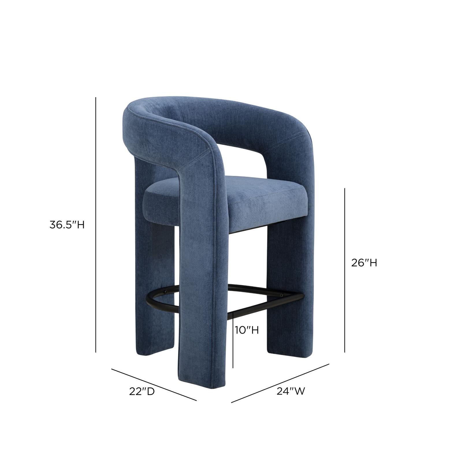 TOV Furniture Malone Performance Chenille Counter Stool