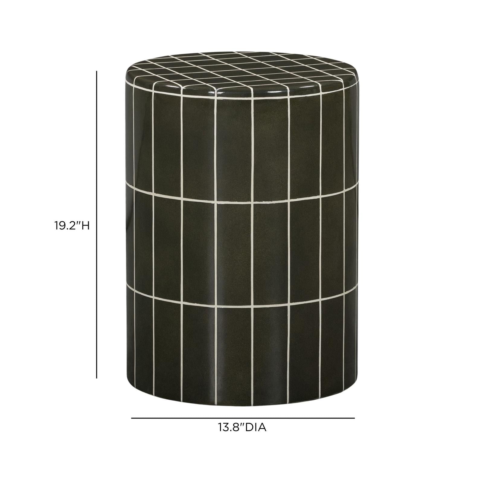 TOV Furniture Tatiana Round Concrete Indoor/Outdoor Side Table
