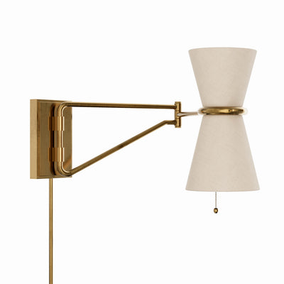 Regina Andrew Gable Antique Natul Bss Swing Arm Sconce