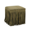 TOV Furniture Daphne Square Suede Fringe Ottoman