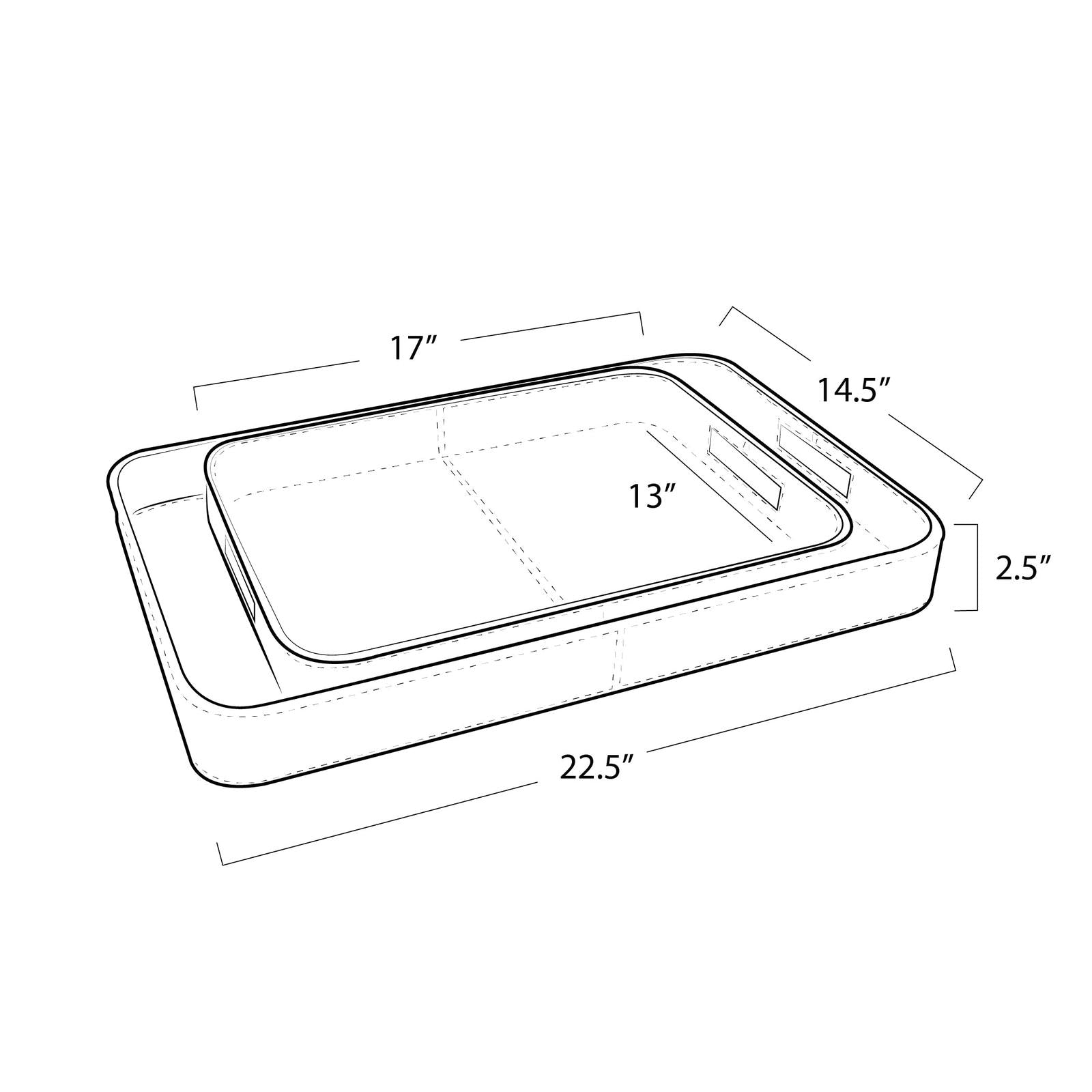 Regina Andrew Derby Leather Tray Set