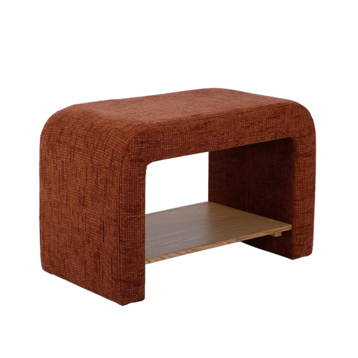 TOV Furniture Alvie Railroad Chenille Storage Side Table