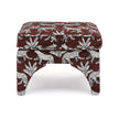 TOV Furniture Raji Leopard Performance Jacquard Ottoman