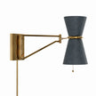 Gable Antique Natural Brass Swing Arm Sconce