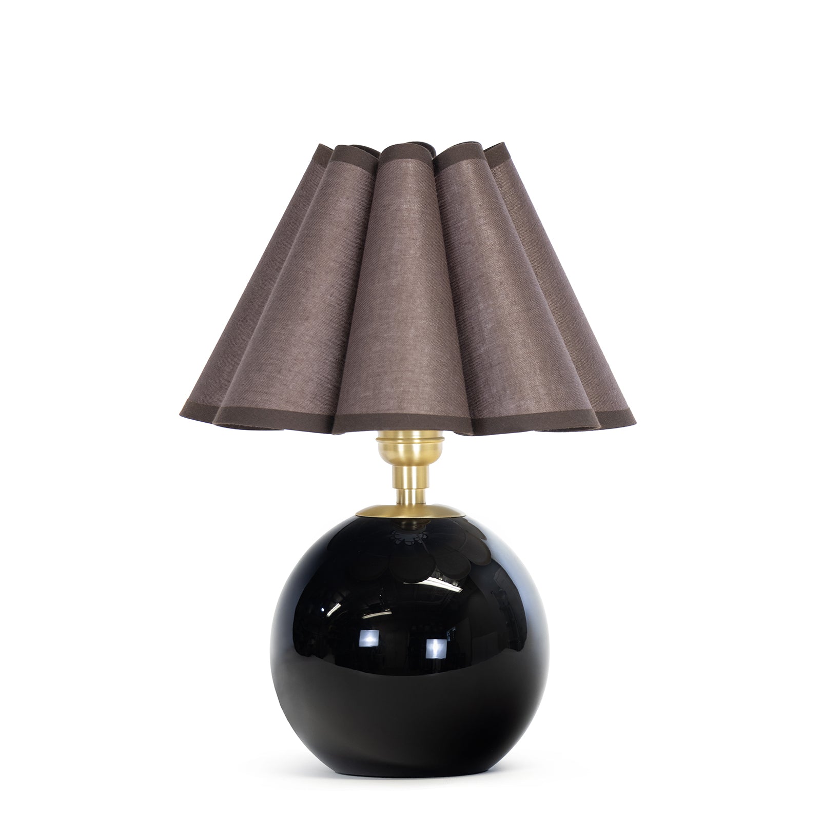 Giorgio Black Natural Brass Glass Mini Lamp