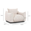 TOV Furniture Saint Tropez Nubby Fabric Armchair in Sand