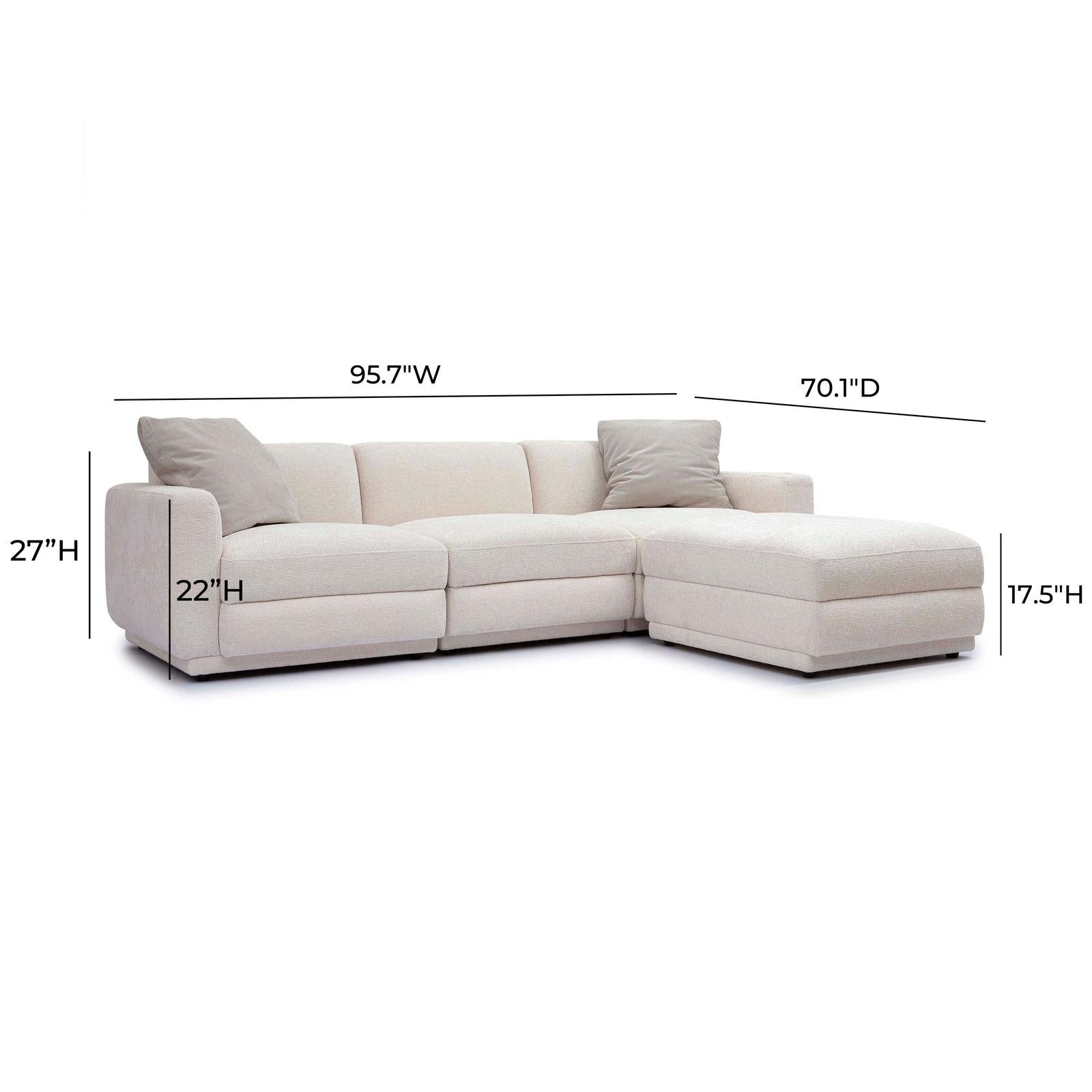 TOV Furniture Perry 4-Piece Modular Sectional