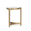 Magnussen Home Cassidy Aged Brass & Volakas Classic Round Accent Table