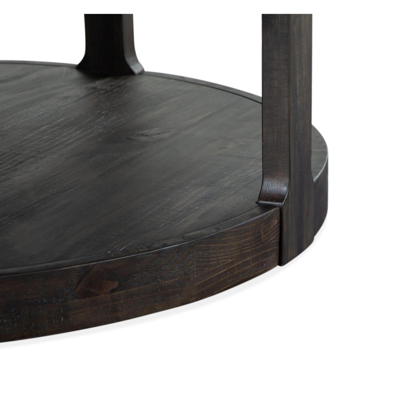 Magnussen Home Boswell Peppercorn Round Cocktail Table With Casters
