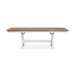 Magnussen Home Kingston Whisper White & Cerused Nutmeg Extendable Trestle Dining Table