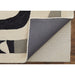 Feizy Maguire 8905F Transitional Abstract Rug in Ivory/Gray/Black