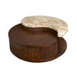 Magnussen Home Mcpherson Burnt Umber Round Cocktail Table With Casters