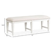 Magnussen Home Willowbrook Egg Shell White Upholstered Bench
