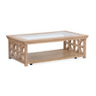 Magnussen Home Coventry Honey Wheat Rectangular Shelf Cocktail Table