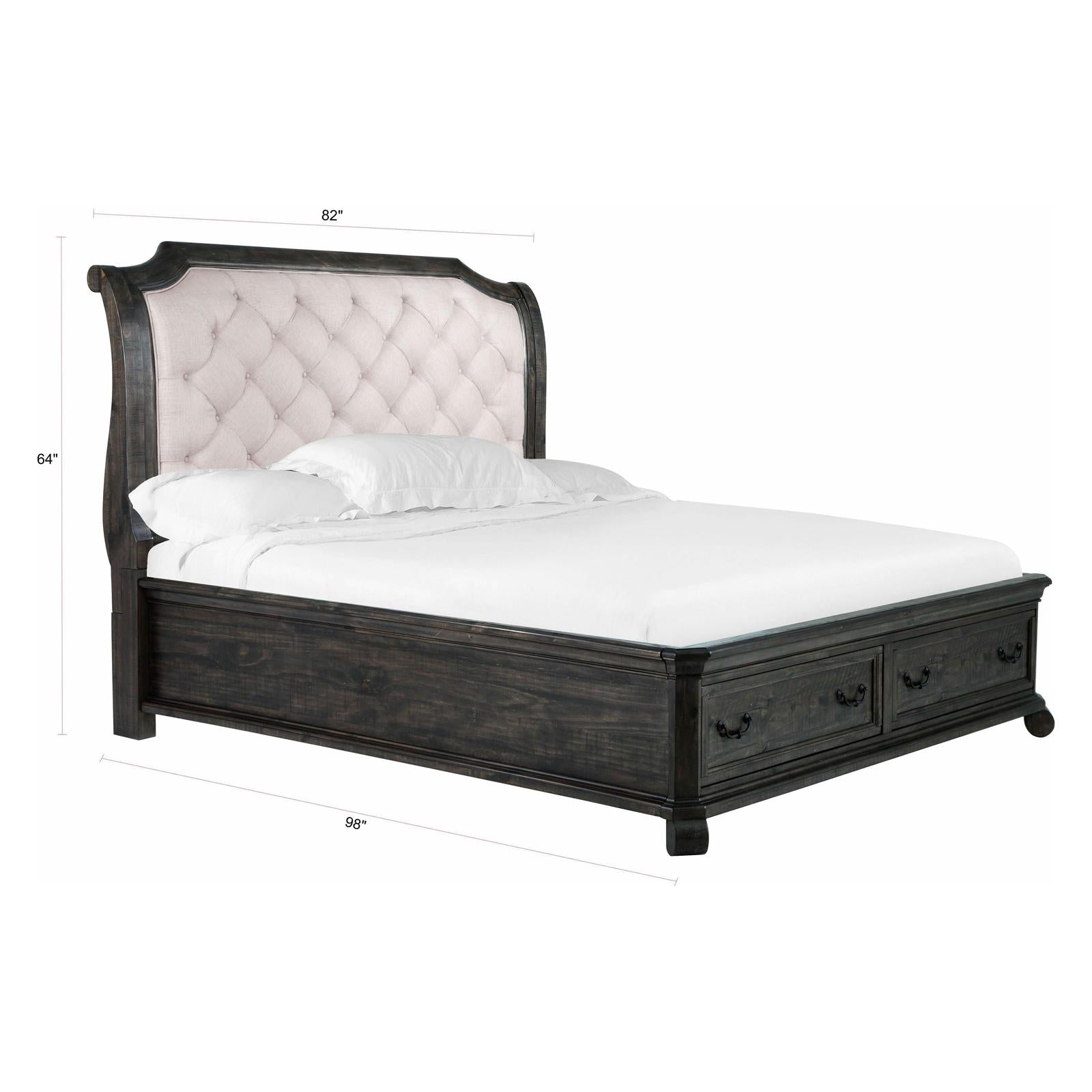 Magnussen Home Bellamy Peppercorn Sleigh Bed